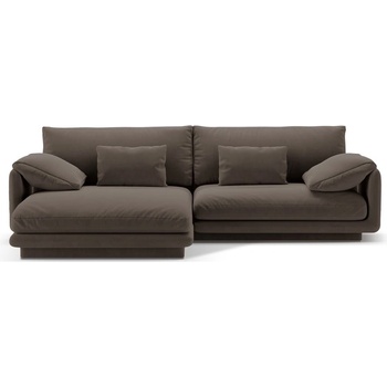 Micadoni Кафяв кадифен ъглов диван (ляв ъгъл) Torino - Micadoni (MIC_LC_184_F1_TORINO5)