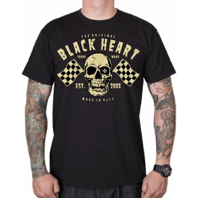 Black heart Мъжка тениска black heart - flag skull - ЧЕРЕН - 8893