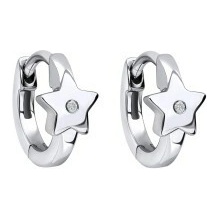 D for diamond Detské strieborné náušnice s diamantom E6393