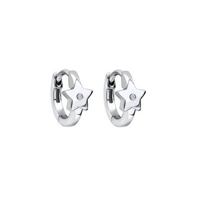 D for diamond Detské strieborné náušnice s diamantom E6393