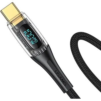 USAMS Кабел USAMS US-SJ590 Type-C PD100W с екран 1.2 метра (US-SJ590)