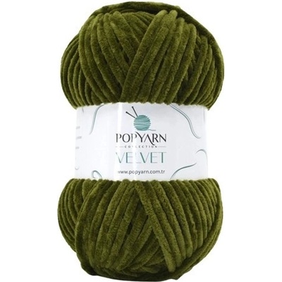 POPYARN Pletací příze Velvet B020 - zelená