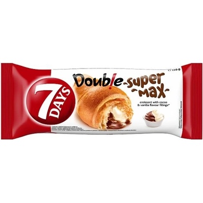 7 Days Croissant Double s náplňami s kakaom a s vanilkovou príchuťou 110 g