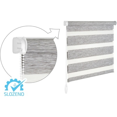 Zebra-shop Den a noc komplet Premium Šedý melír BH 170 150 x 56 cm vpravo