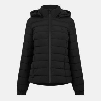Jack Wills Яке Jack Wills Women's Luna Water Resistant Wind Resistant Detachable Hood Short Puffer Jacket - Black