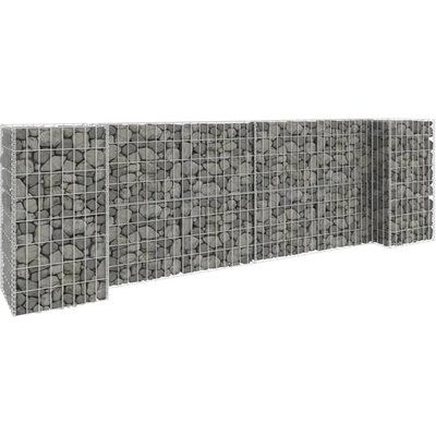 VidaXL Gabionový truhlík ve tvaru písmene H ocelový drát 260x40x80 cm