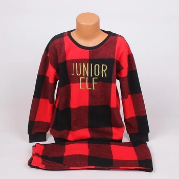 Image 1 of Детско-юношеска коледна пижама с червено и черно каре