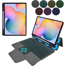 Techsuit KeyTab Puzdro s RGB Bezdrôtovou Klávesnicou a Držiakom Stylus Samsung Galaxy Tab S6 Lite 2020/2022/2024 KF2326461 Čierne