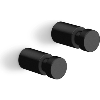 ZACK Закачалки Aivo прахово боядисана стомана 1, 6 см черни 2 бр (40444)