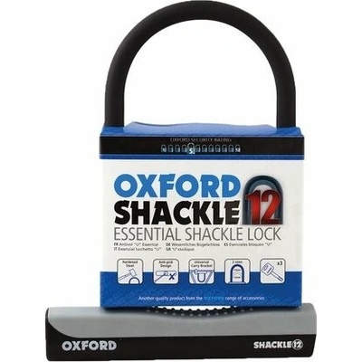 OXFORD Zámek U profil Shackle 12, (šedý/černý, 245 x 190 mm, průměr čepu 12 mm)