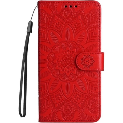 Púzdro Embossing Pattern Slnečnica Huawei Nova Y61 červené