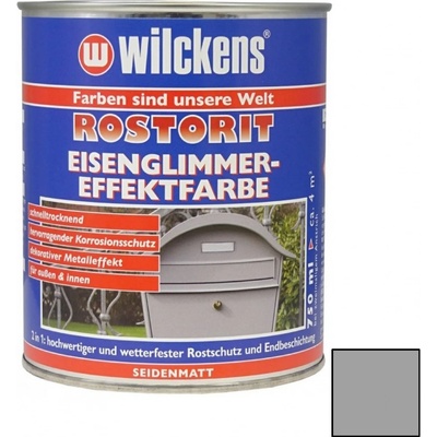 WILCKENS Samozákladující barva na rez s efektem železité slídy Rostorit Eisenglimmer-Effektfarbe 750 ml stříbrná