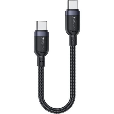 Yesido CA188 opletený nabíjecí a datový USB-C na USB-C 30cm černý