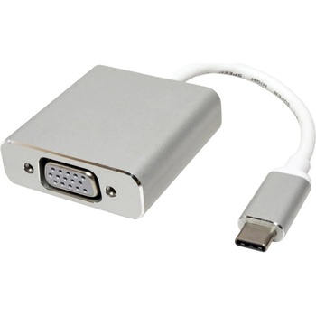 Roline Адаптер Roline 12.03. 3200, от USB Type-C(м) към VGA(ж), бял (12.03.3200)