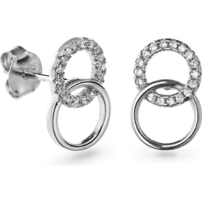 Again Jewelry Pôvabné strieborné náušnice s kubickými zirkónmi AJNS0036