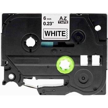 Pro Brother Brother TZ-N211 / TZe-N211, 6mm x 8m, черен печат / бял фон, неламиниран съвместима лента (TZeN211)