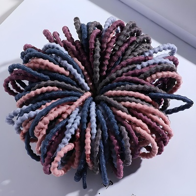 HARAHU 50x Детски връзки за коса - Кафяво / Многоцветен KP7943 (7943)