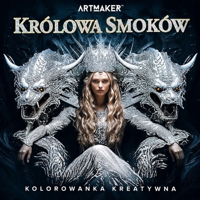 AltMaker Omaľovánka Fantasy kreatívna Pre dospelých Kráľovná Drakov