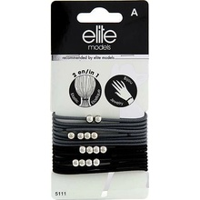 Gumičkové náramky 2v1 Elite Models 16ks, odstíny hnědé