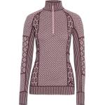 Kari Traa Дамско мериносово термобельо Kari Traa Women's Smekker Half-Zip Merino base layer - Cocoa Powder (115-1318-1812)