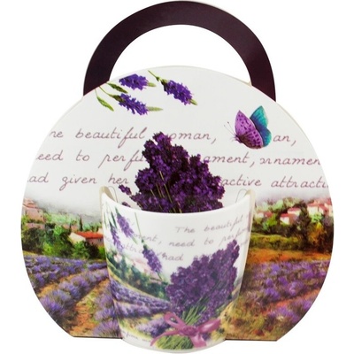 HOME ELEMENTS Porcelánový hrnček Levanduľa 300 ml
