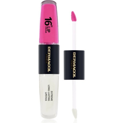 Dermacol 16H Lip Colour dlouhotrvající rtěnka a lesk na rty 18 Cotton Candy 2 x 4 ml