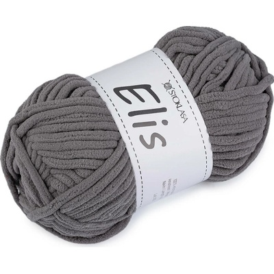 Pletací žinylková příze Elis 100 g Varianta: 25 šedá střední, Balení: 1 ks 57857/147371/287514