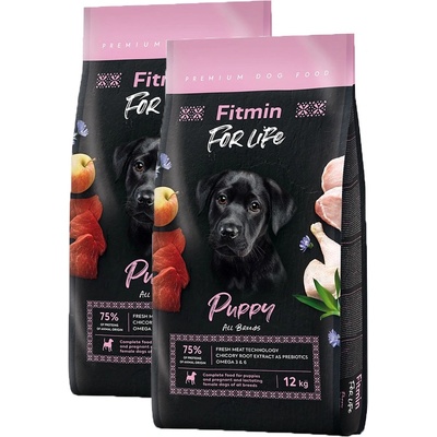 Fitmin For Life DOG Puppy All Breeds 2 x 12 kg
