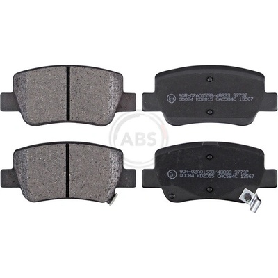 Sada brzdových platničiek, vždy 4 kusy v sade A.B.S. 37737