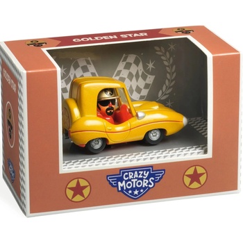 DJECO Детска играчка Djeco Crazy Motors - Количка златна звезда (DJ05475)