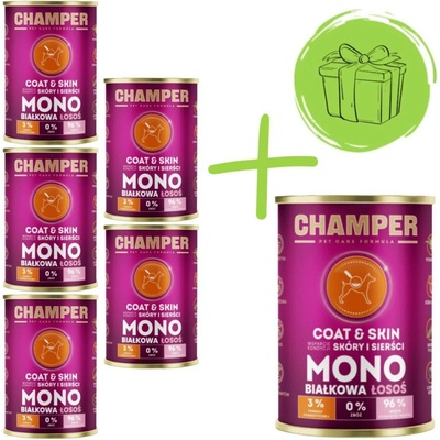 Champer Coat & Skin monoproteinový losos 6 x 400 g