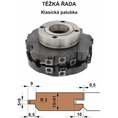 Sada fréz na pero a drážku s VBD 560 CF 160x40 / 4z - Klasická palubka - TĚŽKÁ ŘADA