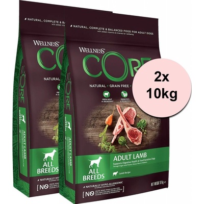 Wellness CORE Adult Lamb 2 x 10+2 kg