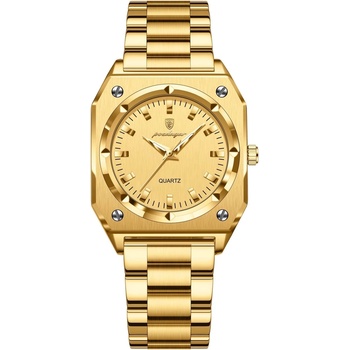 Poedagar Дамски часовник Poedagar CS1900, неръждаема стомана, злато, златен циферблат (CS1900)