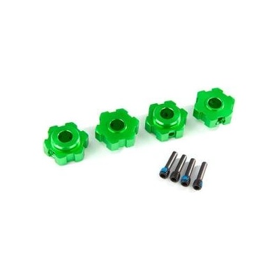Traxxas алуминиеви главини на колела зелени (4)