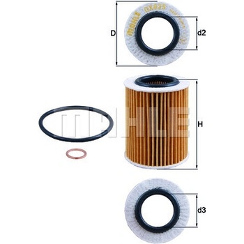 Olejový filter MAHLE ORIGINAL OX 825D (OX825D)