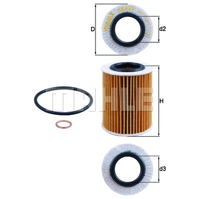 Olejový filter MAHLE ORIGINAL OX 825D (OX825D)