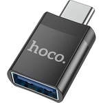 hoco. Адаптер HOCO UA17 USB гнездо - Type-C, пренос на данни и зареждане, ЧЕРЕН UA17_USB_TYPEC (UA17_USB_TYPEC)