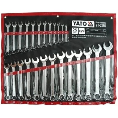 Kľúč YATO Sada kľúčov očkoplochých 25ks 6-32 mm (5906083903656)