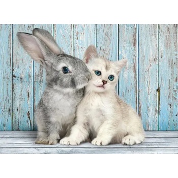 Clementoni - Puzzle Cat With Rabbit - 500 piese