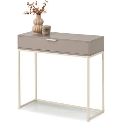 Catalina Moderná konzola NOELA 80 cm béžová + krémový rám