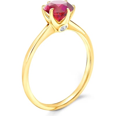 SAVICKI Годежен пръстен The Journey: злато, рубин