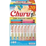 Inaba Foods Churu Varieties - Лакомство за котка нежен крем с Морски дарове 20 бр - 4 вида х 5 бр