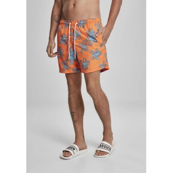 Urban Classics Бански гащета Urban classics Floral swimming shorts - Orange (Orange)