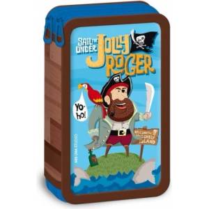 Ars Una Ученически несесер с два ципа Ars Una Jolly Roger