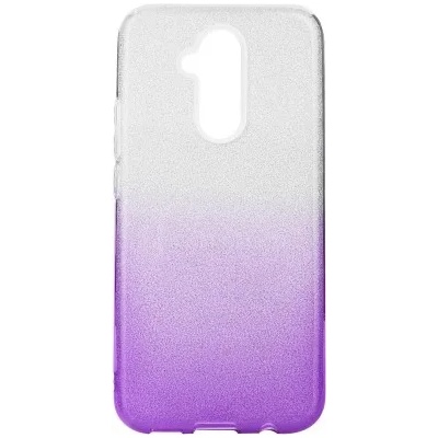 Huawei Силиконов калъф кейс за Huawei Mate 20 Lite брокат сиво с лилаво