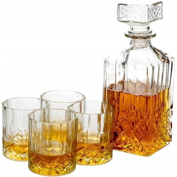 EXCELLENT Whiskey set karafa + sklenice sada 5 ks křišťálové sklo 900 ml
