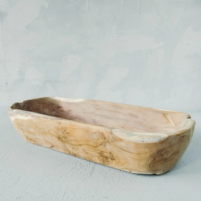 ARTURE miska Lesung z kořene týku 53 x 23 x 10 cm