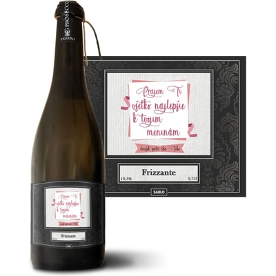 Sablio Prajem ti všetko najlepšie k tvojim meninám Prosecco biele suché šumivé víno 10,5 % 0,75 l (holá fľaša)