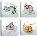 Wallity Картини в комплект от 4 бр. 30x30 cm Good Night - Wallity (489GWN1373)